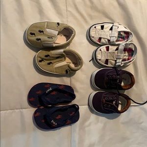 4 pairs of Polo Ralph Lauren baby shoes